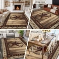 thumbnail image 6 of Texas Star Washable Area Rug 5 x 7 ft Farmhouse Country Star, Soft Non Slip Rugs Stain Repellent Indoor Felt Carpet for Living Dining Room Bedroom Home Office, 6 of 9
