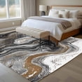 thumbnail image 4 of 5'x8' Area Rugs, Black Marble Indoor Outdoor Area Rug for Living Room Bedroom, Retro Chic Abstract Mottled Texture Art Washable Bathroom Rugs Kitchen Floor Carpet Mats Home Decor Aesthetic, 4 of 8