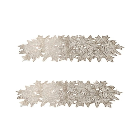 

TureClos 2pcs Place Mat PVC Table Mat Heat-Insulation Desk Mat Hollowed Leaves Desktop Mat Elegant Meal Mat for Dining Table Home Restaurant Kitchen Wedding Party Decoration