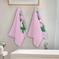 thumbnail image 4 of Cute Bunny Easter Eggs Hand Towels 2 PCS, Summer Tropical Leaves Kitchen Towel Ultra Soft and Highly Absorbent,Decorative Fingertip Face Towel for Bathroom Hotel, 28.3"x14.4", 4 of 5