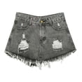 thumbnail image 2 of Blmnix Women's Shorts Cut-off Micro Shorts Jean Shorts Shorts Gray Zipper High Womens Gym Shorts,S, 2 of 5