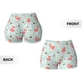 thumbnail image 5 of Picia Cute Flamingo Printed Workout Shorts for Women Seamless Scrunch Butt Lifting High Waisted Yoga Gym Booty Running Moisture-wicking Short Pants-Small, 5 of 9