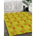thumbnail image 3 of Ahgly Tapis Rond Lavable en Machine Intérieur Transitionnel Néon Jaune Vert, 5 Pieds Rond, 3 of 7