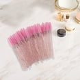 thumbnail image 5 of Unique Bargains 100 Pcs Portable Eyelash Brush for Vacation Pink Faux Crystal Rob Nylon, 5 of 5