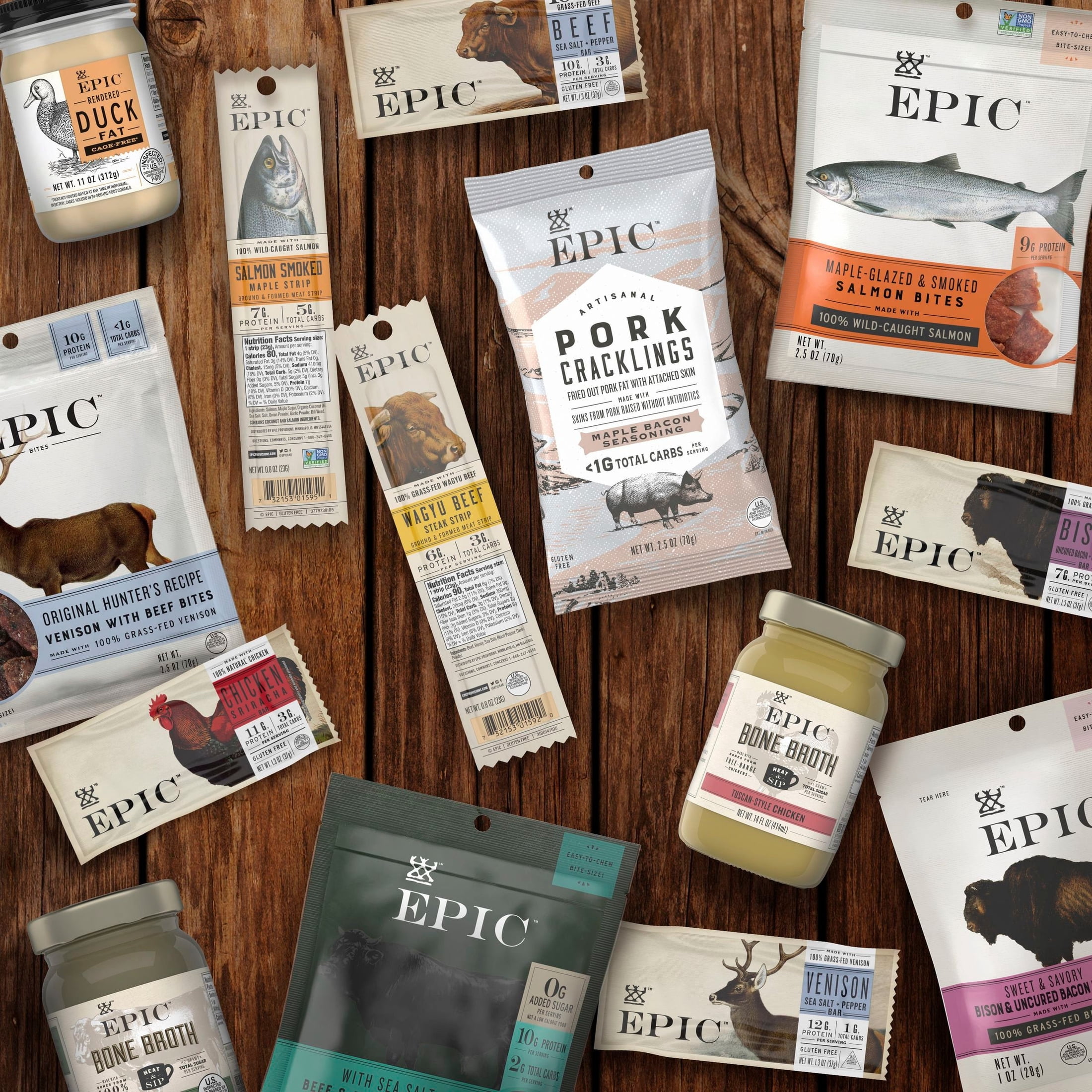 EPIC Wagyu Beef Steak Strips, Grass-Fed and Paleo Friendly Snacks, 10 Count, 8 oz