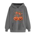 thumbnail image 4 of Craaazy Hoodies For Women Long Sleeve Hooded Sweatshirt Halloween Running Hooded Drawstring Tops With Pockets Gifts For Women, 4 of 6