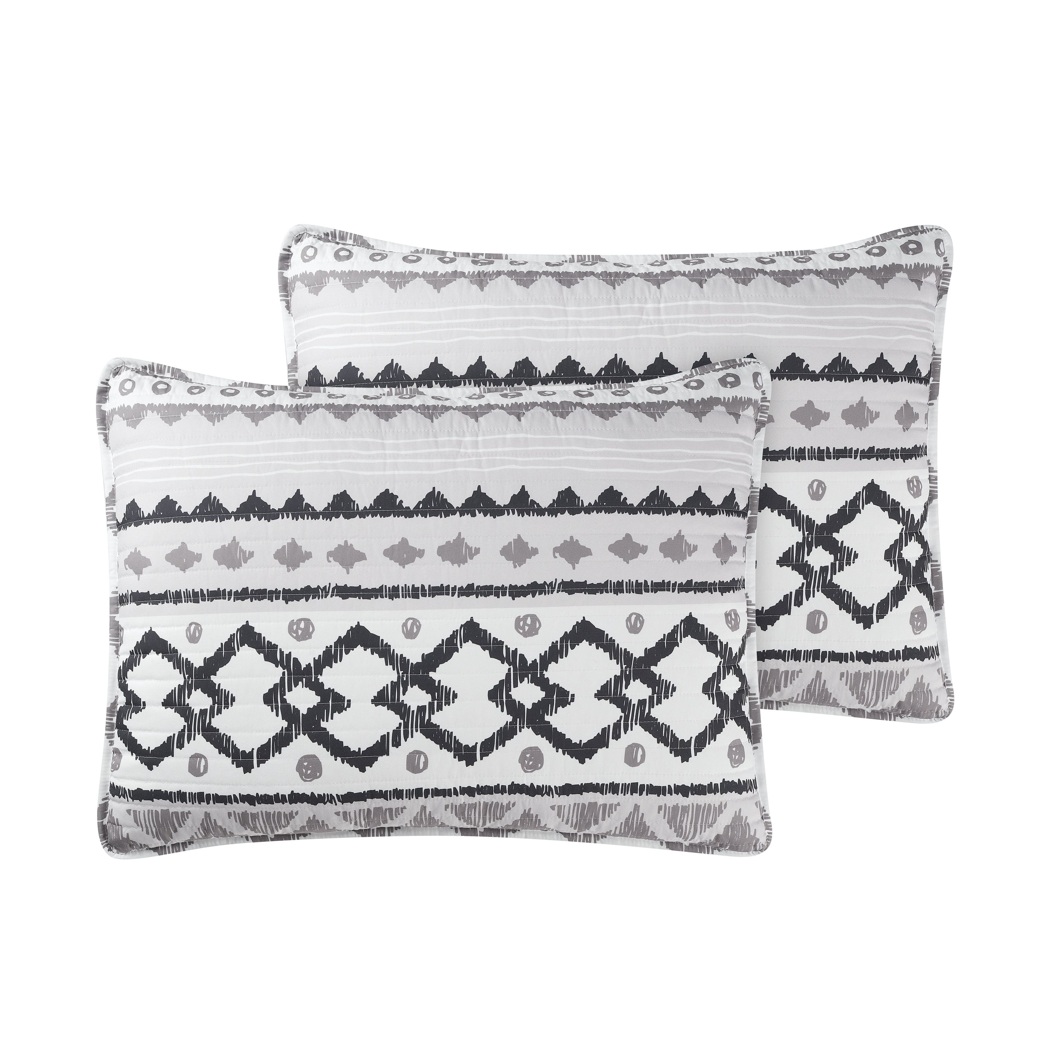 Bedding 3-piece Quilt Set, Black/White, Queen, Adair by French Connection