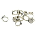 thumbnail image 1 of 10 bases de anillo de latón macizo para engaste de bisel para cuentas de cabujón de 16 mm Platino, 1 of 9