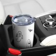 thumbnail image 5 of 20oz Tumblers Minimalist Halloween Ghost Pattern Stainless Steel Vacuum Insulated Double Wall Travel Tumbler Cups Mug with Lid and Straw,Cleaning Brush for Cold & Hot Drinks, 5 of 7