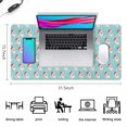 thumbnail image 5 of Long Mouse Pads for Desk,Light Blue Christmas Santa Pattern Desk Mats on Top Of Desks, Desk Mouse Pad Extra Large with 3mm Non-Slip Base and Stitched Edge for Gaming,Office,Work,Home 31.5x15.7in, 5 of 5
