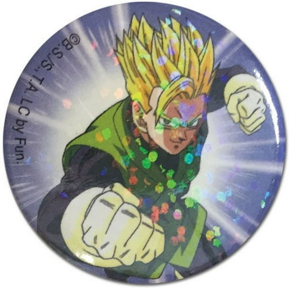 Dragon Ball Z Super Saiyan Gohan Ultimate Anime Glitter Button GE-16879