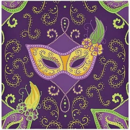 

Coolnut Mardi Gras Cloth Napkins Set of 1 Oversized Washable Reusable Polyester Dinner Table Napkins for Family Restaurant Party Decor 20 x 20