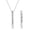 She Believed She Could So She Did, variant on 925 Sterling Silver Vertical Bar Necklace Engraved Message Inspirational Jewelry Gifts for Women