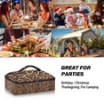 thumbnail image 7 of Iauyy Casserole Carrier for Hot Food Insulated Casserole Travel Carry Bag with Lid Food Warmer Bag for Party/Picnic,Brown Leopard Print, 7 of 7