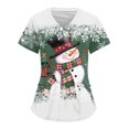 thumbnail image 1 of Uniforme de Enfermería de Navidad para mujer, blusa de trabajo, camiseta de manga corta con cuello en V, ropa de enfermería, Tops de túnica para enfermeras, 1 of 5