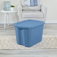thumbnail image 3 of Sterilite Storage Bin, 18 Gallon Plastic Storage Container with Snap-on Lid, Light Blue, 3 of 7