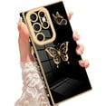 thumbnail image 7 of Designed for Samsung Galaxy S23 Ultra 5G Case Cute Butterflies Design for Women Girls,Luxury Plating Bumper Camera Lens Protection Cover for Galaxy S23 Ultra 5G -Black, 7 of 7