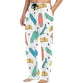 thumbnail image 5 of Top-kevin Men's Pajama Bottoms Doodle Roller Skates Skateboarding Mens Pajama Pants Blue Yellow Flash Cotton Pj Bottoms Sleepwear, 5 of 7