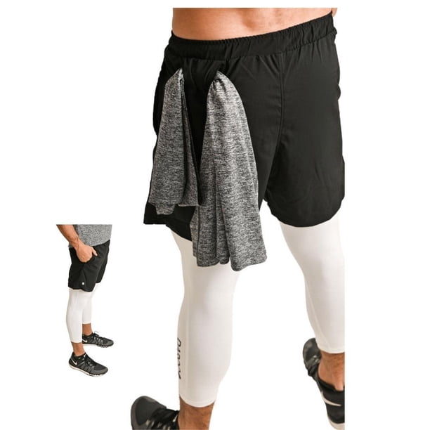 Short Deportivo Daroo Talla EG con Legging Negro y