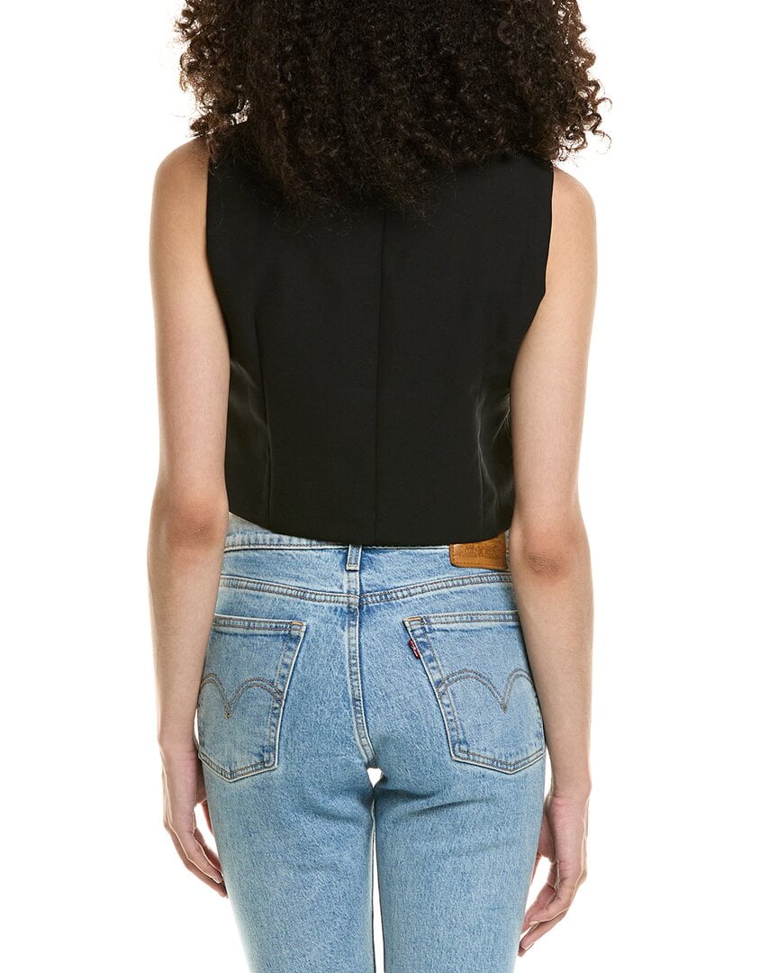 womens  Blazer Vest, s, Black - image 2