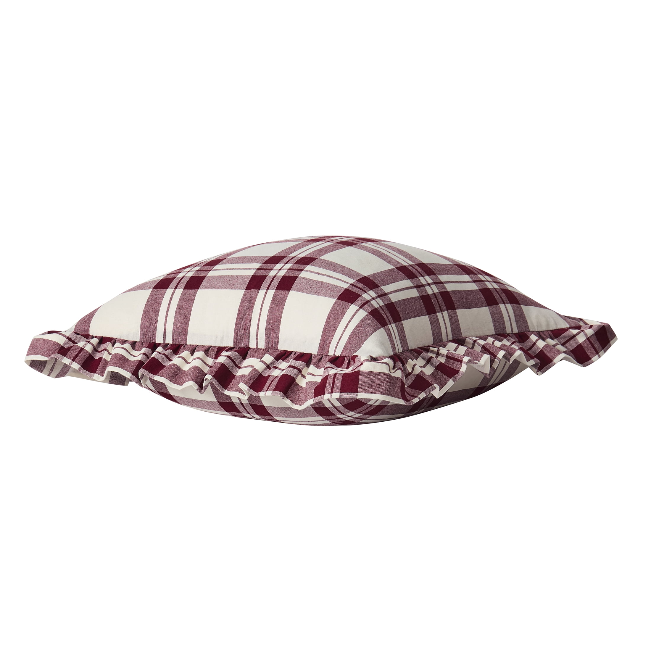 My Texas House 18" x 18" Jane Red Plaid Decorative Pillow Cover