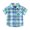 Blue, variant on KYAIGUO Boys' Short Sleeve Shirt Plaid Summer Shirt for Baby Kids 1-6 Years Old Short Sleeve Lightweight Summer Cotton Dress Shirts