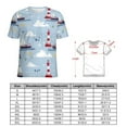thumbnail image 2 of Lighthouse Sailboat Sea T Shirts Basic T-Shirt Short Sleeve Ladies Tee Shirt Summer Graphic Clothing, 2 of 7