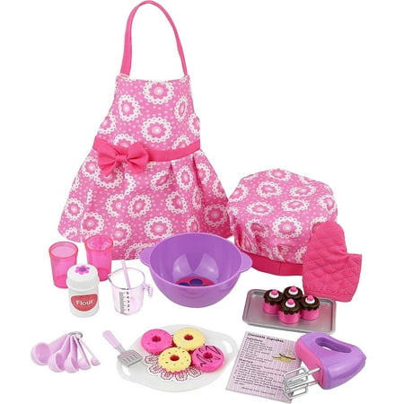 UPC: 0646437194600 | Click N  Play Doll Baking Set With Apron And Chef Hat  Perfect For 18 Inch American Girl Dolls  American Girl Accessories
