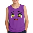 thumbnail image 2 of SGFCWSX Boys Summer Tank Tops Crew Neck Print Relaxed Fit Sleeveless Outdoor Daily Wear Tops for Kids Purple Size 6 Years, 2 of 6