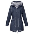 thumbnail image 1 of Veste de Voyage Coupe-Vent Doublée Imperméable Imperméable à Manches Longues pour Femmes Jaune 3XL, 1 of 3