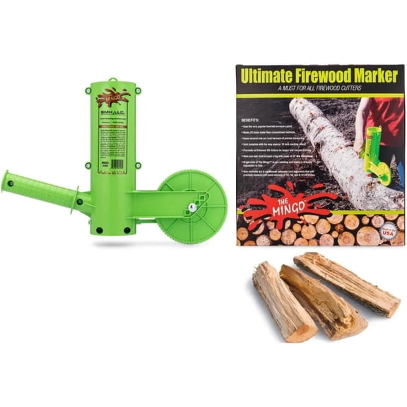 Marker Firewood Measuring Tool - Chainsaw Firewood Marking Tool With Marking Wheels - Log Paint Marker -Firewood Measuring Tool For Chainsaw - Logging Tools (Mingo Marker With 16" Wheel)