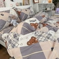 thumbnail image 4 of Ensemble de Draps Mignons Quatre Pièces Housse de Lit Hiver Trois Pièces Givré Housse de Drap Simple Ensemble de Literie Dessin Animé FGS, 4 of 7