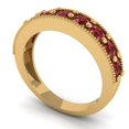 thumbnail image 2 of 0.81 ctw Wedding Band for Women - 14K Yellow Gold Natural Garnet Stackable Eternity Ring, 2 of 6