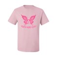 thumbnail image 2 of Wild Bobby, Butterfly Pink Ribbon Faith Hope Love, Breast Cancer Awareness, Men Graphic Tee, Light Pink, 3X-Large, 2 of 5