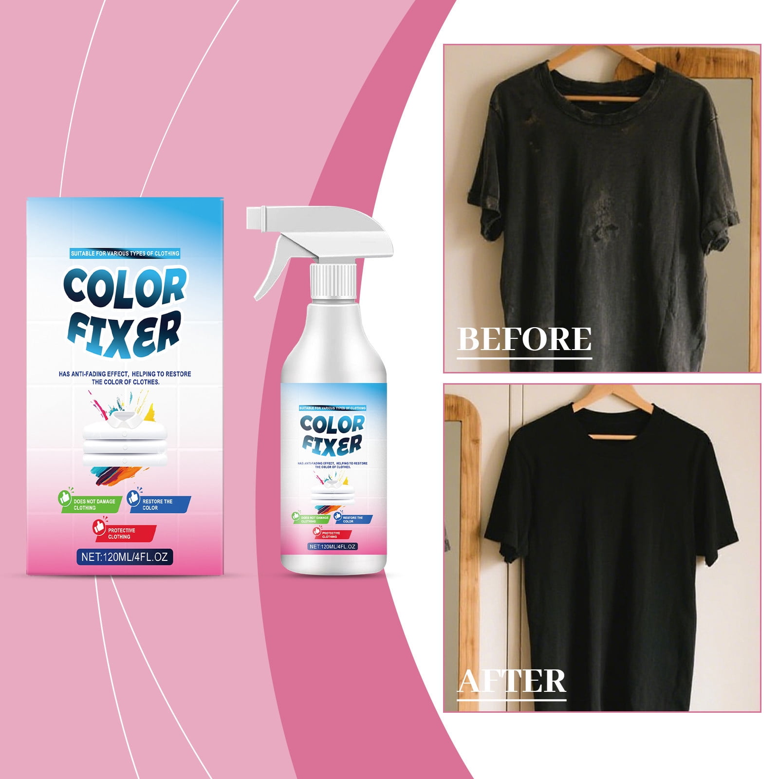 Staron Clothing Color Fixing Agent, Fabric Color Restorer for Faded ...