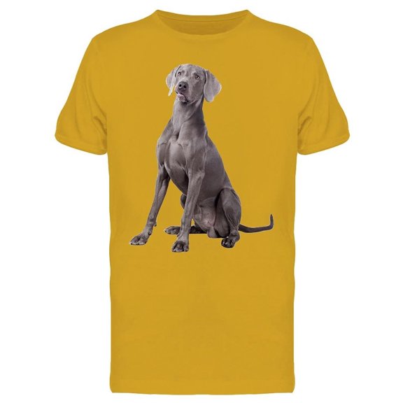 Adorable Weimaraner Sitting Tee Men's -Image by Shutterstock