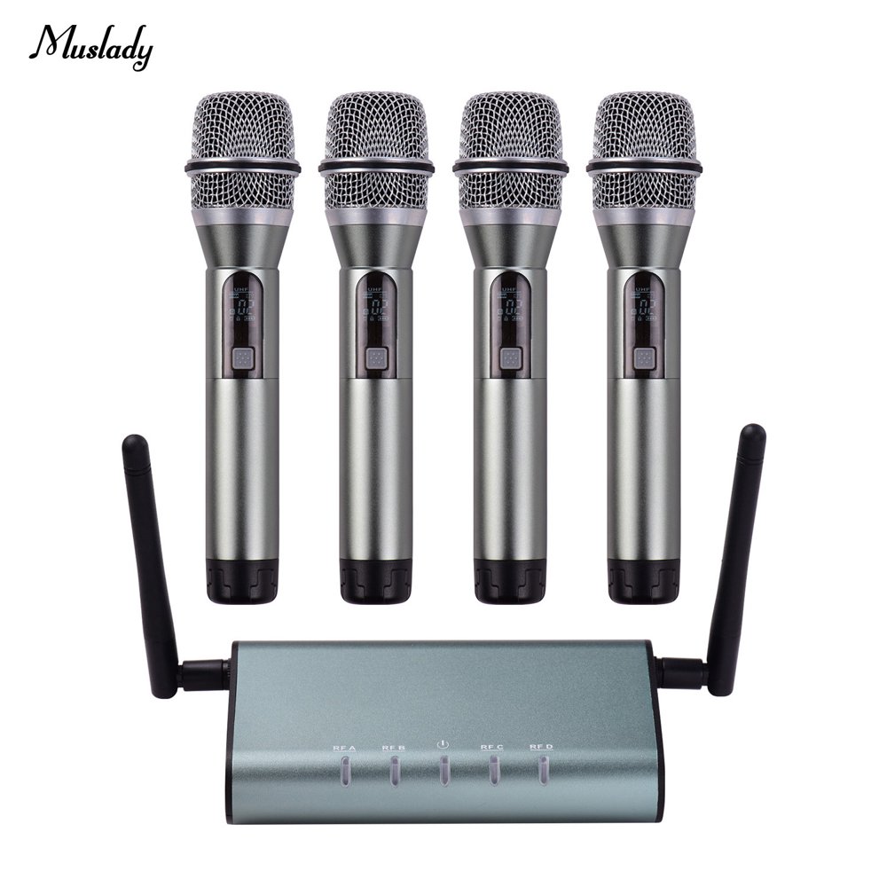 Muslady F4800 Professional 4 Channel UHF Wireless Microphone System 4