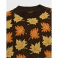 thumbnail image 6 of Pullover Sweaters for Women Y2K Maple Leaves Print Crewneck Fall Winter Halloween Knitted Sweaters Warm Long Sleeve Jumper Tops Alsol Lamesa, 6 of 6