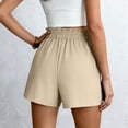 thumbnail image 4 of Shorts for Women Summer Casual High Waisted Wide Leg Drawstring Lounge Shorts Comfy 2026 Beach Vacation Clothes Brown XL, 4 of 7