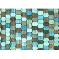 thumbnail image 1 of Ahgly Company Indoor Rectangle Abstract Light Blue Modern Area Rugs, 8' x 10', 1 of 4