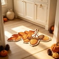 thumbnail image 6 of Fall Oak Leaf and Acorn Shaped Area Rug,Tufted Harvest Theme Floor Mat with White Plush Edge,Irregular Cut Carpet for Entryway Living Room Autumn Home Ornament,24"x16", 6 of 6