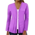 thumbnail image 2 of Cárdigan de manga larga para mujer, moda informal, cómodo, color, blusa, abrigo para mujer, 2 of 5