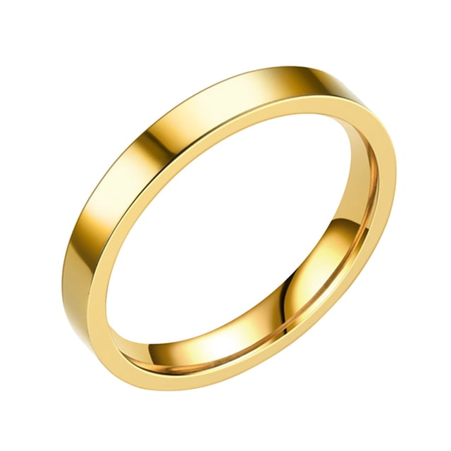 3MM Stainless Steel Solid Rings Wedding Band Rings For Women Rings For Men Smooth Rings Rings Size 6 13 Anxiety Ring for Girls 10-12 Large Rings for Men plus Size Rings Trendy Rings Set Matching Rings