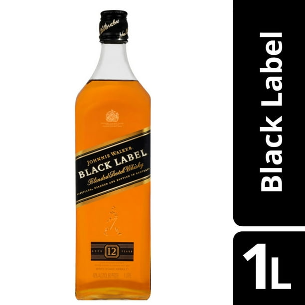 Johnnie Walker Black Label Scotch Whisky, 1L, 40% ABV - Walmart