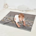 thumbnail image 2 of Beige Geometric Triangle Stripe Pattern Blanket,Comfortable Soft Flannel Throw Blanket,All Season,Warm Lightweight Blankets for Sofa Bed Couch Living Room Chair,30"x40", 2 of 4