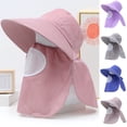 thumbnail image 2 of Cycling Hat Sunshade Face Neck Protection Wide Brim Breathable Anti-slip Anti-UV Elastic Band Gardening Outdoor Women Cap Headwear, 2 of 7