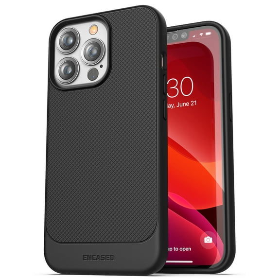 Encased Thin Armor Designed for iPhone 13 Pro Max Case, Slim Fit Flexible Grip Cover (Black)