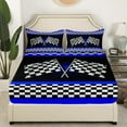 thumbnail image 3 of Erosebridal Race Car Flag King Sheet Sets, Black White Bedding King Size, Racing Game Sport Decor 4pcs, 3 of 7