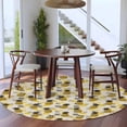 thumbnail image 4 of Round Area Rug 6 Ft, Summer Pineapple Washable Non-Slip Circle Carpet for Living Room/Bedroom, Retro Country Tropical Plants Fruit Low-Profile Indoor Mats Collection Rugs for Residential, 4 of 7