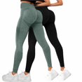thumbnail image 5 of Celsior Compression Leggings Smile Contour Activewear Tights No Front Seam Leggings Push Up Yoga Pants Anti Cellulite Leggings Booty Butt Lifting Leggings Resistance Band Leggings Beige L, 5 of 9